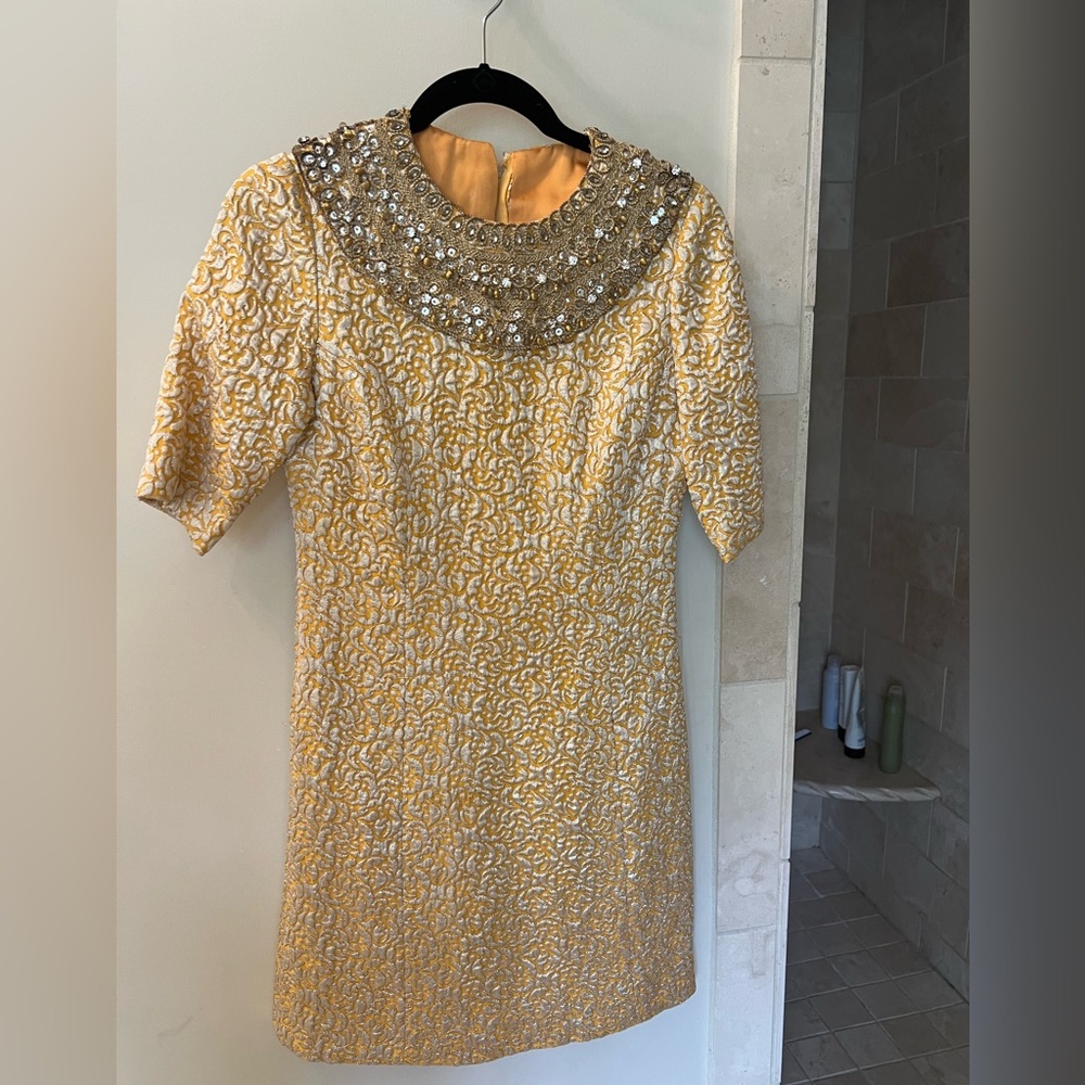 Vintage Gold Embellished Dress